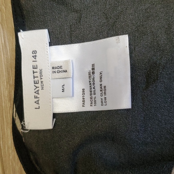 Lafayette 148 New York Winding Leaf Print Silk Georgette Kaftan - Picture 6 of 6